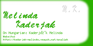 melinda kaderjak business card